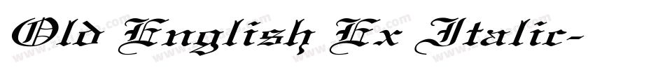 Old English Ex Italic字体转换